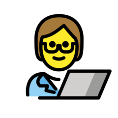 Hvordan It-medarbejder emoji ser ud på Openmoji.