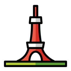 How Tokyo Tower emoji looks on Openmoji.