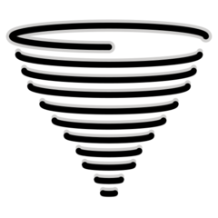 How Tornado emoji looks on Openmoji.