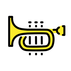 How Trumpet emoji looks on Openmoji.