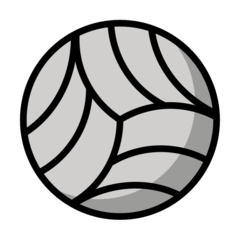 How Volleyball emoji looks on Openmoji.