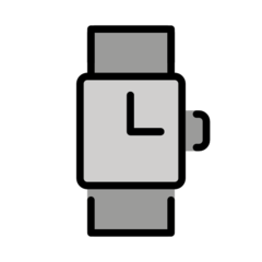 How Watch emoji looks on Openmoji.