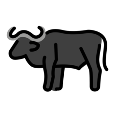 How Water Buffalo emoji looks on Openmoji.