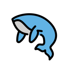 How Whale emoji looks on Openmoji.