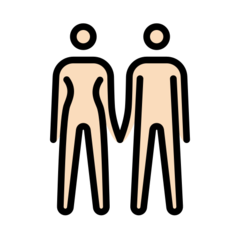 How Woman and Man Holding Hands: Light Skin Tone emoji looks on Openmoji.