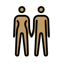 How Woman and Man Holding Hands: Medium Skin Tone emoji looks on Openmoji.