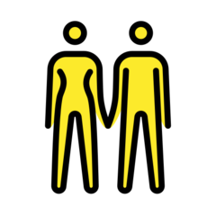 How Woman and Man Holding Hands emoji looks on Openmoji.