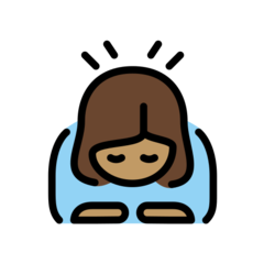 How Woman Bowing: Medium Skin Tone emoji looks on Openmoji.