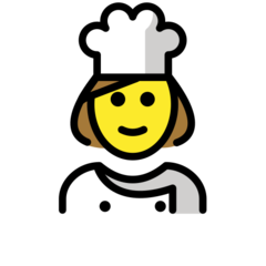 How Woman Cook emoji looks on Openmoji.