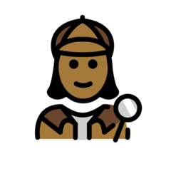 How Woman Detective: Medium-Dark Skin Tone emoji looks on Openmoji.