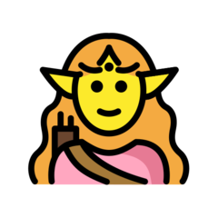 How Woman Elf emoji looks on Openmoji.