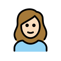 A quoi ressemblent les emoji Femme: peau claire sur Openmoji.