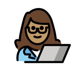 How Woman Technologist: Medium Skin Tone emoji looks on Openmoji.