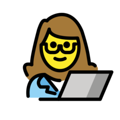 How Woman Technologist emoji looks on Openmoji.