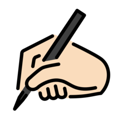 Writing Hand: Light Skin Tone Emoji 🏻