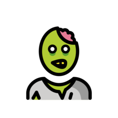 Hur Zombie emoji ser ut på Openmoji.