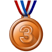 Como o emoji do Medalha de bronze é exibido no Samsung.