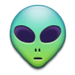 Bagaimana Alien emoji terlihat di Samsung.