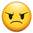 How Angry Face emoji looks on Samsung.