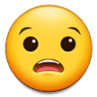 How Anguished Face emoji looks on Samsung.