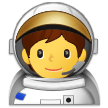 Hur Astronaut emoji ser ut på Samsung.