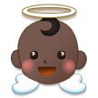 How Baby Angel: Dark Skin Tone emoji looks on Samsung.