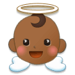 How Baby Angel: Medium-Dark Skin Tone emoji looks on Samsung.