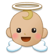 How Baby Angel: Medium-Light Skin Tone emoji looks on Samsung.