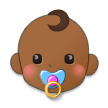 How Baby: Medium-Dark Skin Tone emoji looks on Samsung.