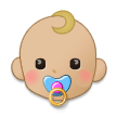 How Baby: Medium-Light Skin Tone emoji looks on Samsung.