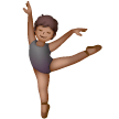 Come Persona che danza: carnagione abbastanza scura emoji appare su Samsung.
