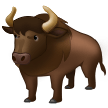 Hvordan Bison emoji ser ud på Samsung.