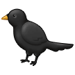 How Black Bird emoji looks on Samsung.