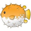 How Blowfish emoji looks on Samsung.