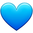 How Blue Heart emoji looks on Samsung.