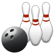 A quoi ressemblent les emoji Bowling sur Samsung.