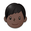 How Boy: Dark Skin Tone emoji looks on Samsung.