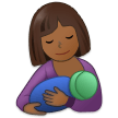 How Breast-Feeding: Medium-Dark Skin Tone emoji looks on Samsung.