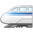 How Bullet Train emoji looks on Samsung.