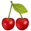 How Cherries emoji looks on Samsung.