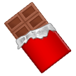 How Chocolate Bar emoji looks on Samsung.