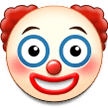 A quoi ressemblent les emoji Visage de clown sur Samsung.