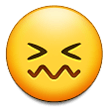 How Confounded Face emoji looks on Samsung.