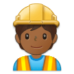 How Construction Worker: Medium-Dark Skin Tone emoji looks on Samsung.