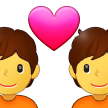 Como o emoji do Casal apaixonado é exibido no Samsung.