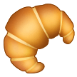 A quoi ressemblent les emoji Croissant sur Samsung.