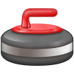 Como o emoji do Pedra de curling é exibido no Samsung.