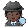 How Detective: Dark Skin Tone emoji looks on Samsung.