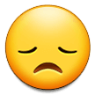 How Disappointed Face emoji looks on Samsung.