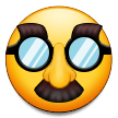 A quoi ressemblent les emoji Visage déguisé sur Samsung.